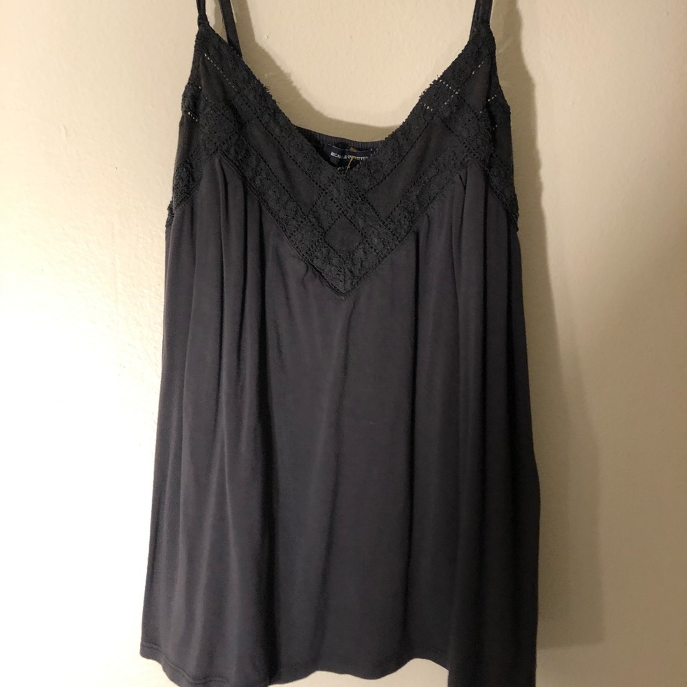 Embroidered American eagle gray tank top